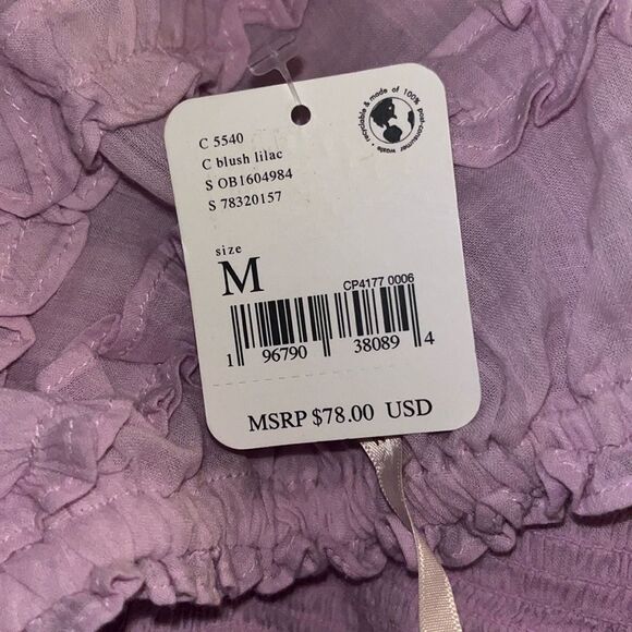 Free People Thank You Very Sweetly Crop Top In Blush Lilac - Picture 5 of 5